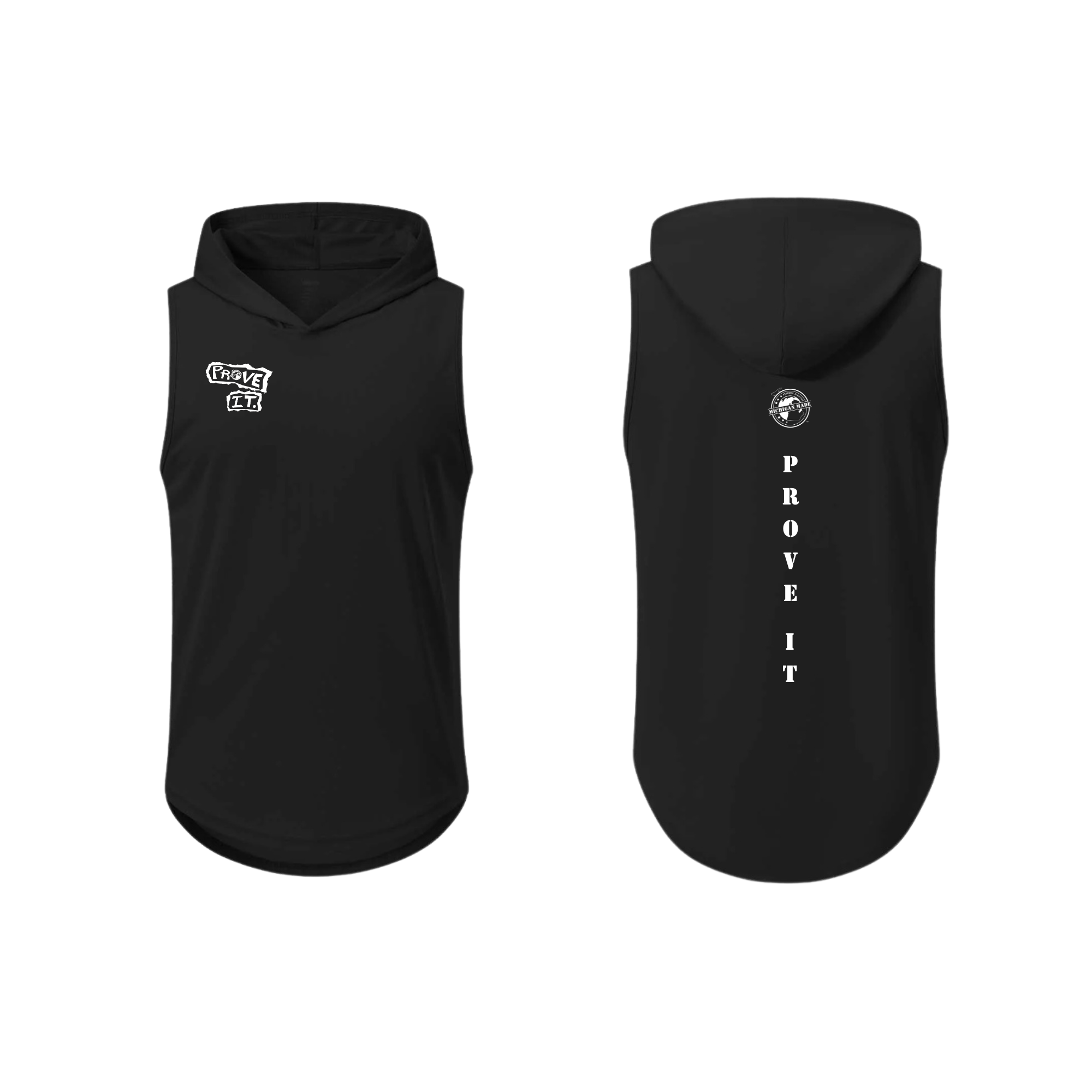 Black Cut-Off Dryfit Hoodie