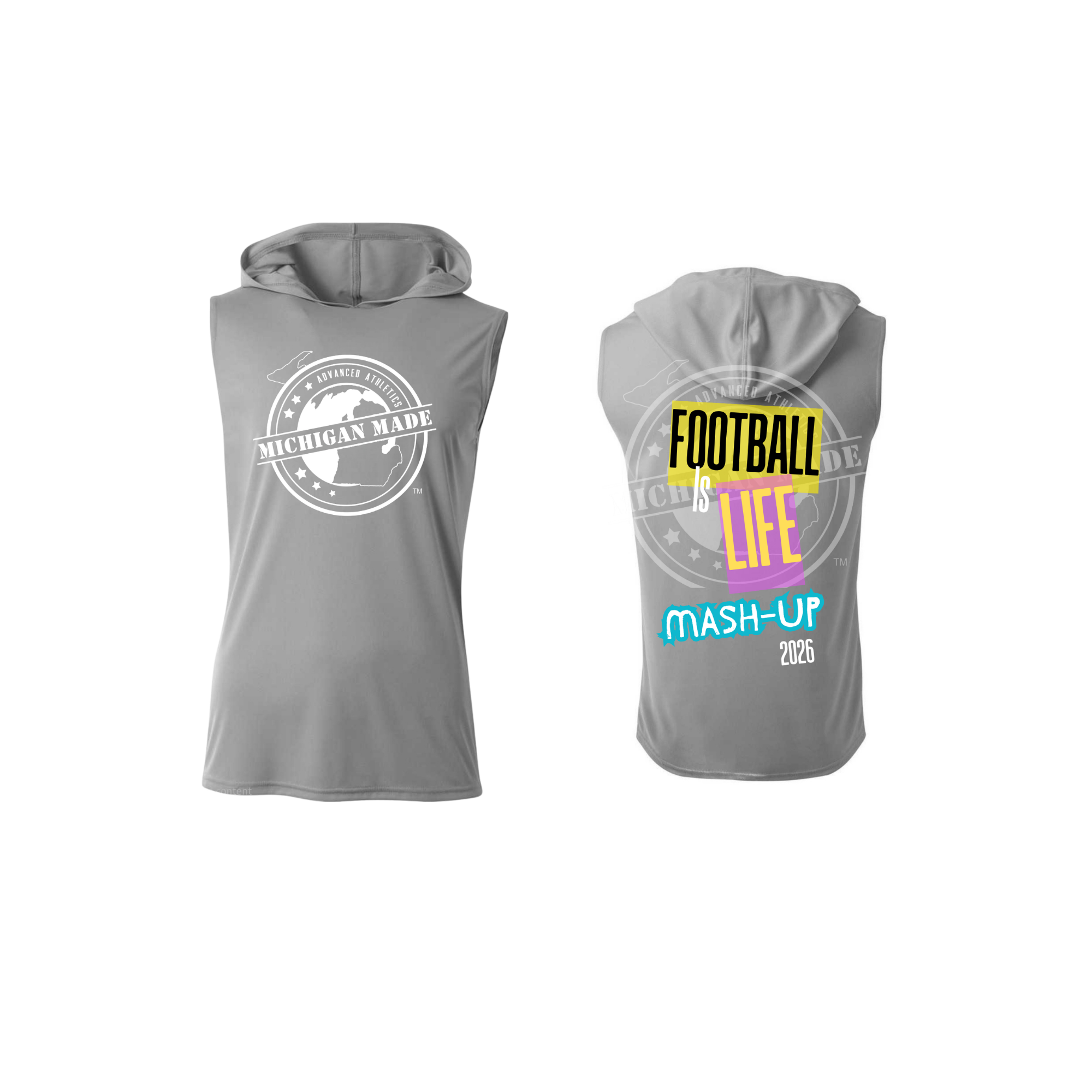 Gray Cut-Off Dryfit Hoodie