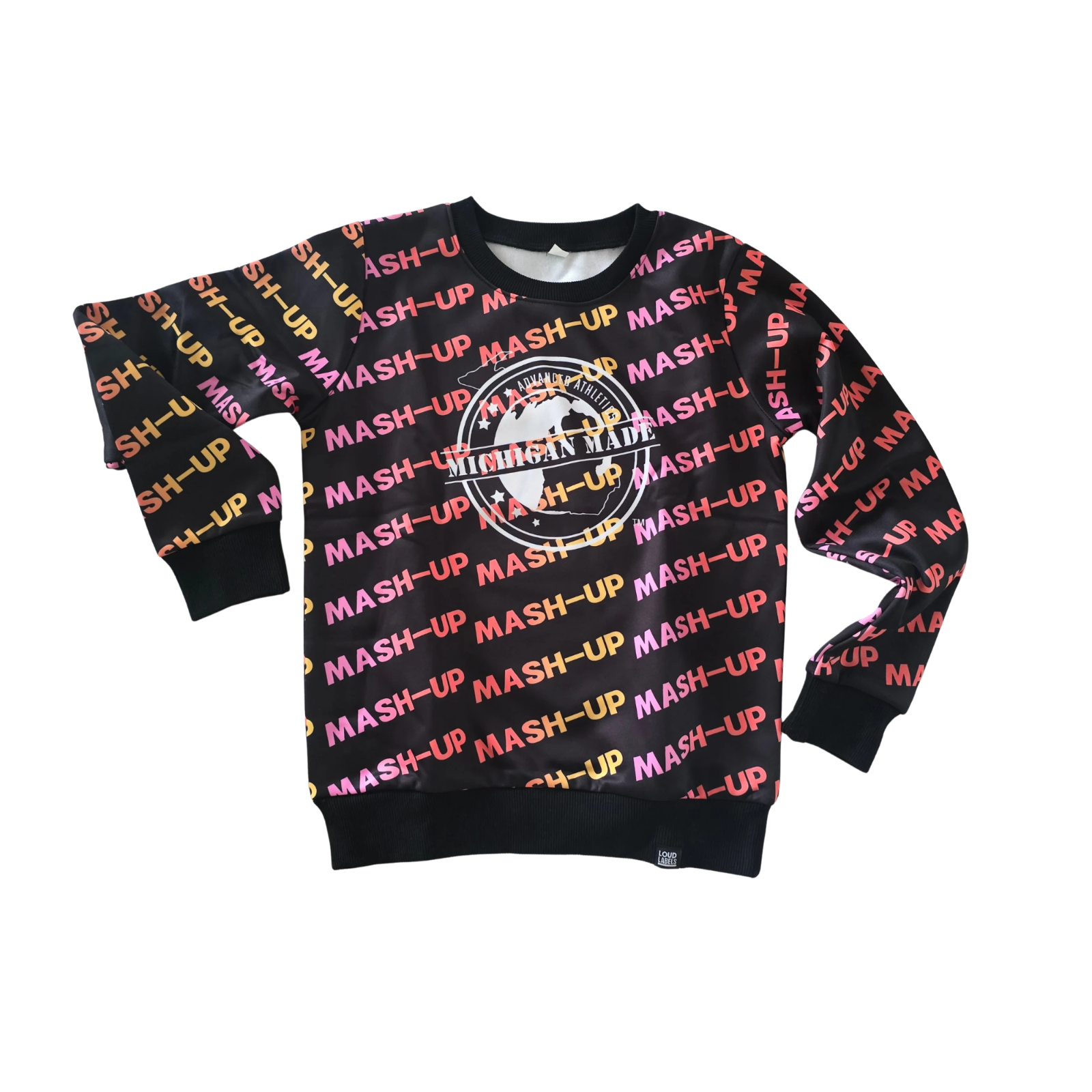 Mash-Up Color Blast Crew Neck Sweatshirt